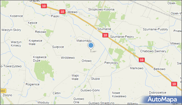 mapa Majki Duże, Majki Duże na mapie Targeo